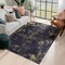 Edge Collections - 3' x 5' - Black & Gold - Washable Area Rug Low-Pile Non-Slip Non-Shedding Foldable Kid and Pet Friendly - 1 Piece